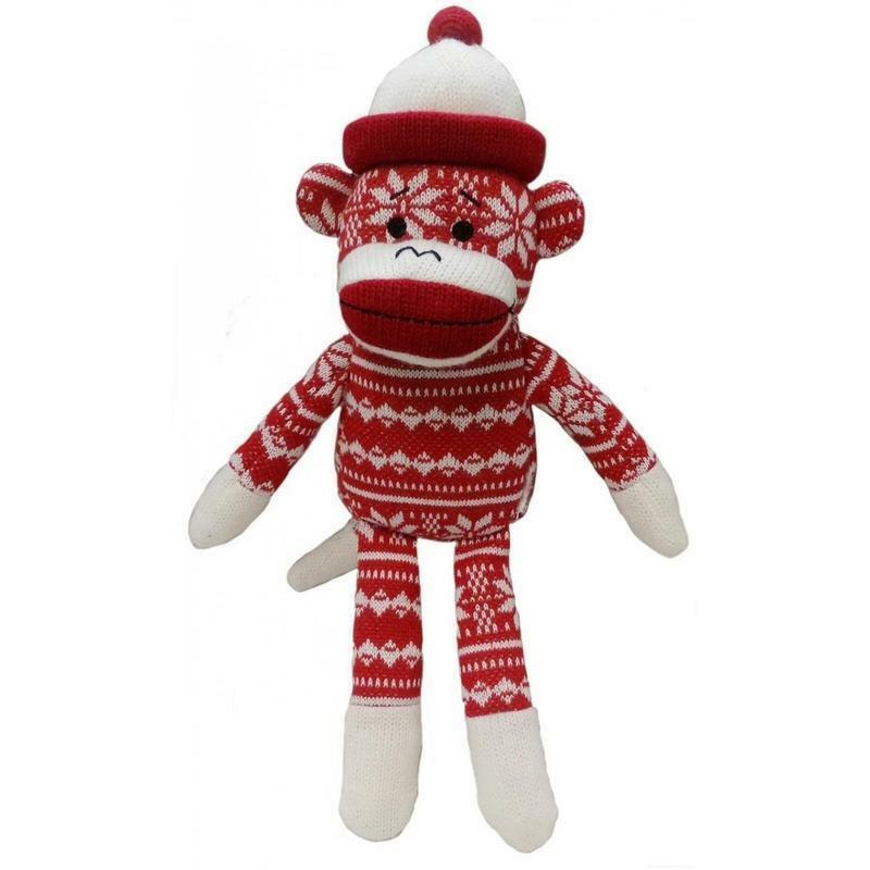 Huxley & Kent Power Plush Sock Monkey Crystal Dog Toy, Large