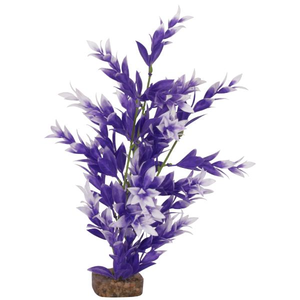GloFish Aquarium Plant, Purple/White, Medium