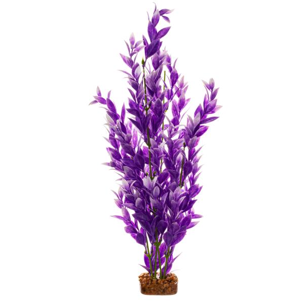 GloFish Aquarium Plant, Purple/White, X-Large