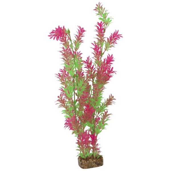 GloFish Aquarium Plant, Green/Pink, X-Large