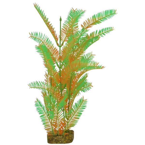 GloFish Aquarium Plant, Green/Orange, X-Large