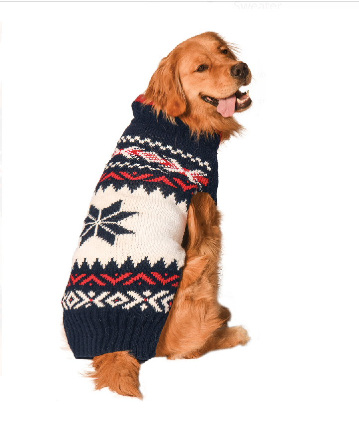 Chilly Dog Navy Vail Dog Sweater, XX-Large