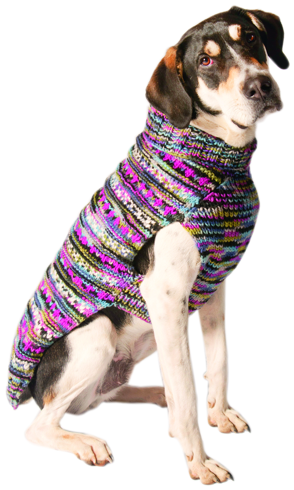 Chilly Dog Purple Woodstock Dog Sweater, X-Large