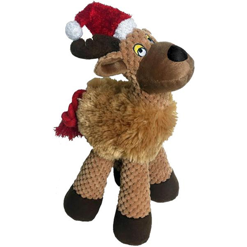 Petlou Christmas Long-legged Reindeer Dog Toy, 12-in