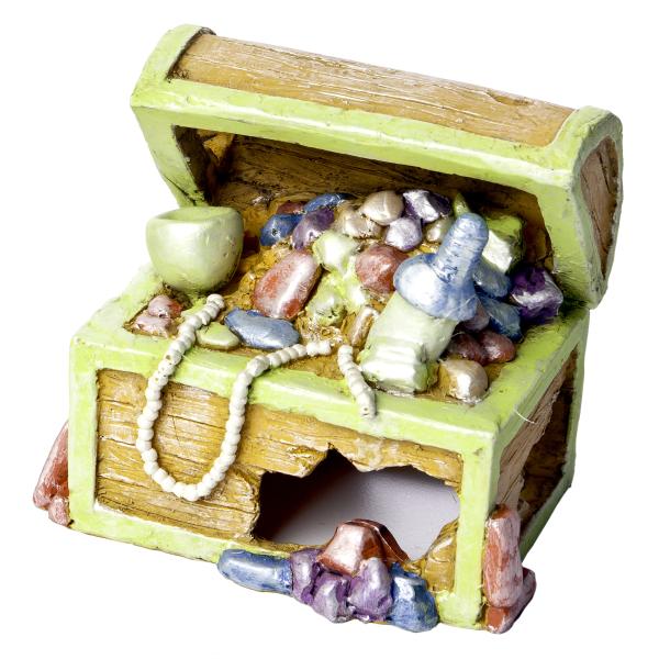 GloFish Treasure Chest Aquarium Ornament, Small