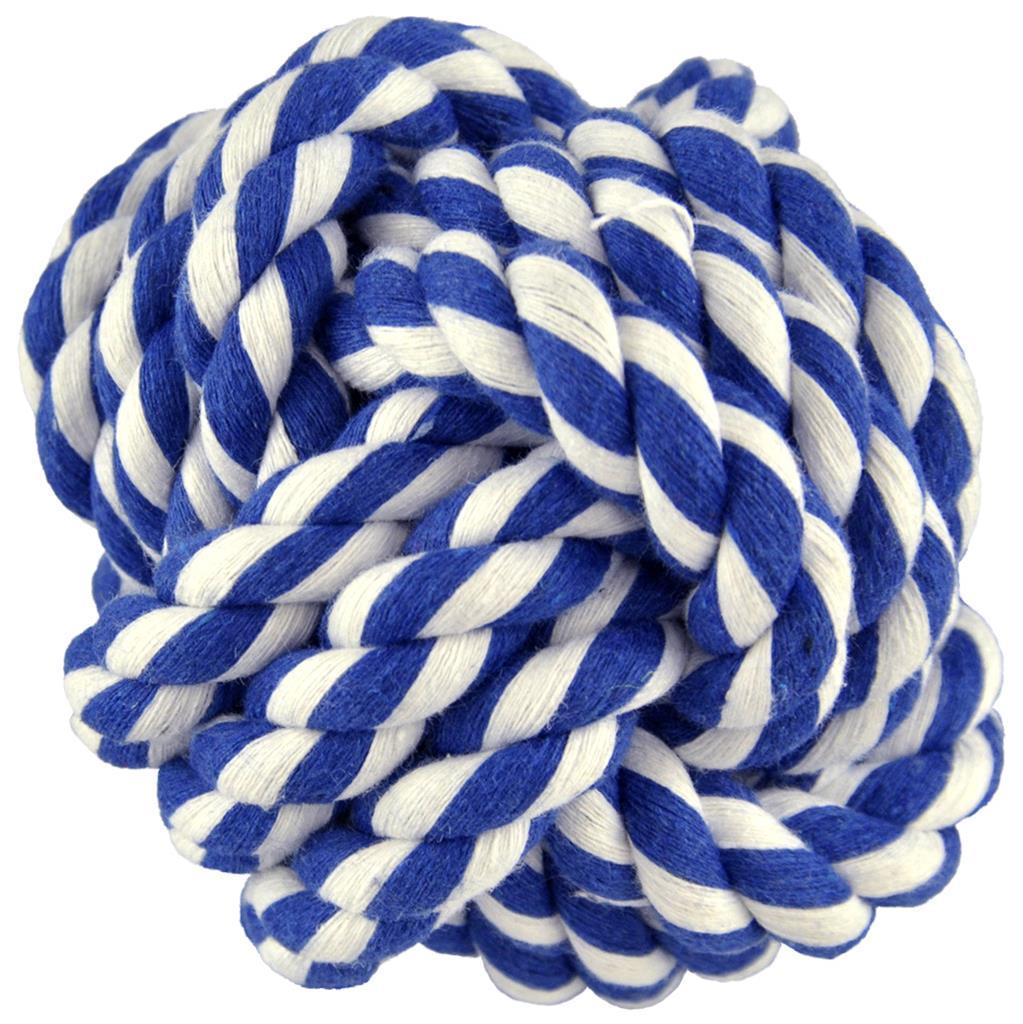 Amazing Pet Products Rope Ball Dog Toy, Blue