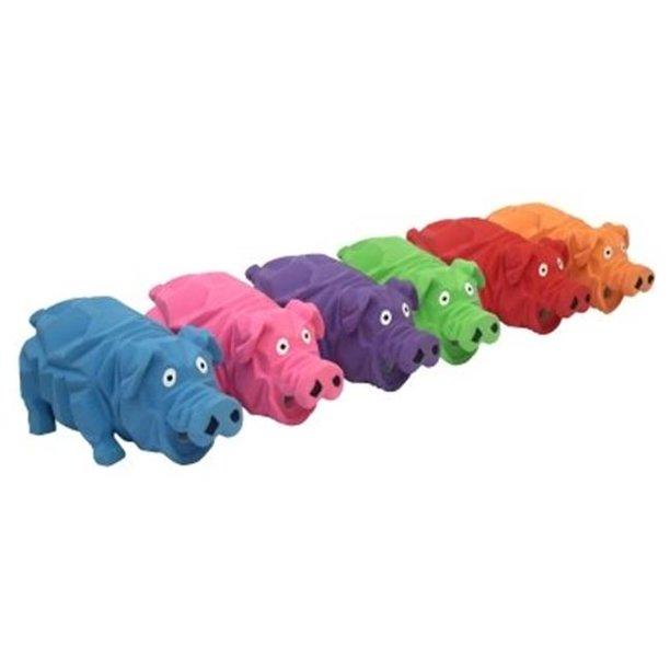 Multipet Origami Pals Mini Piggy Dog Toy, Assorted Colors, 4-in
