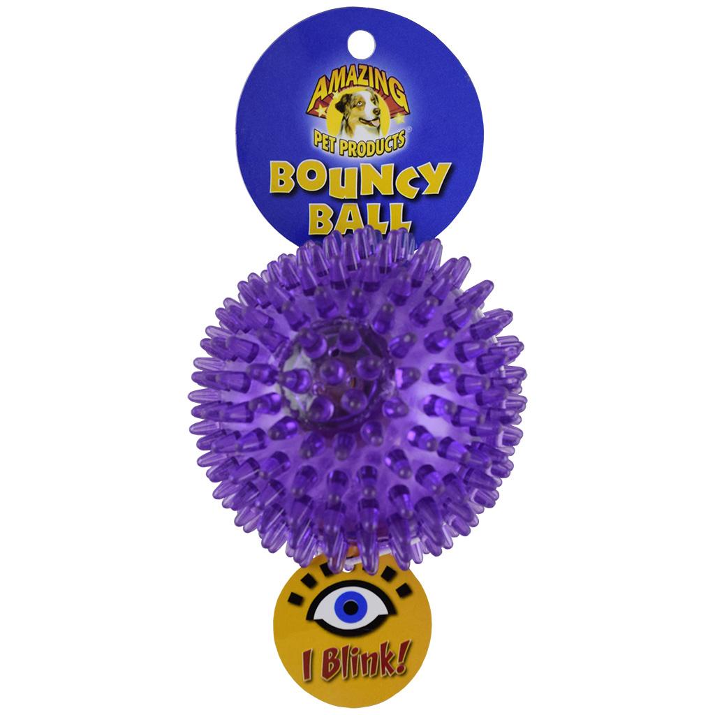 Amazing Pet Products Bouncy Ball Blink Dog Toy, 3.3-in