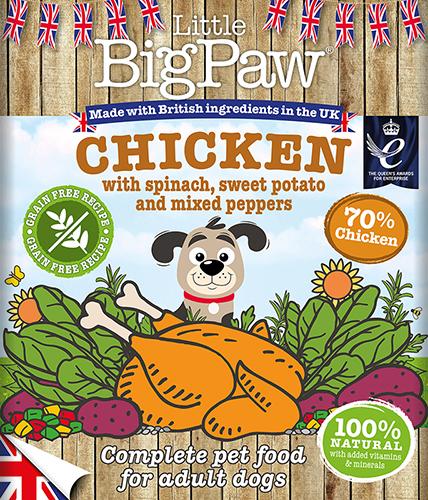 Little BigPaw Chicken with Spinach, Sweet Potato & Mixed Peppers Wet Dog Food, 390-gram