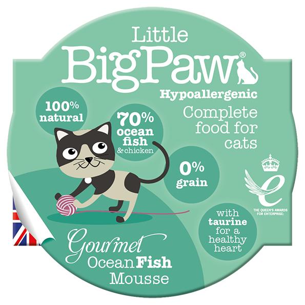Little BigPaw Gourmet Atlantic Ocean Fish Mousse Wet Cat Food, 85-gram