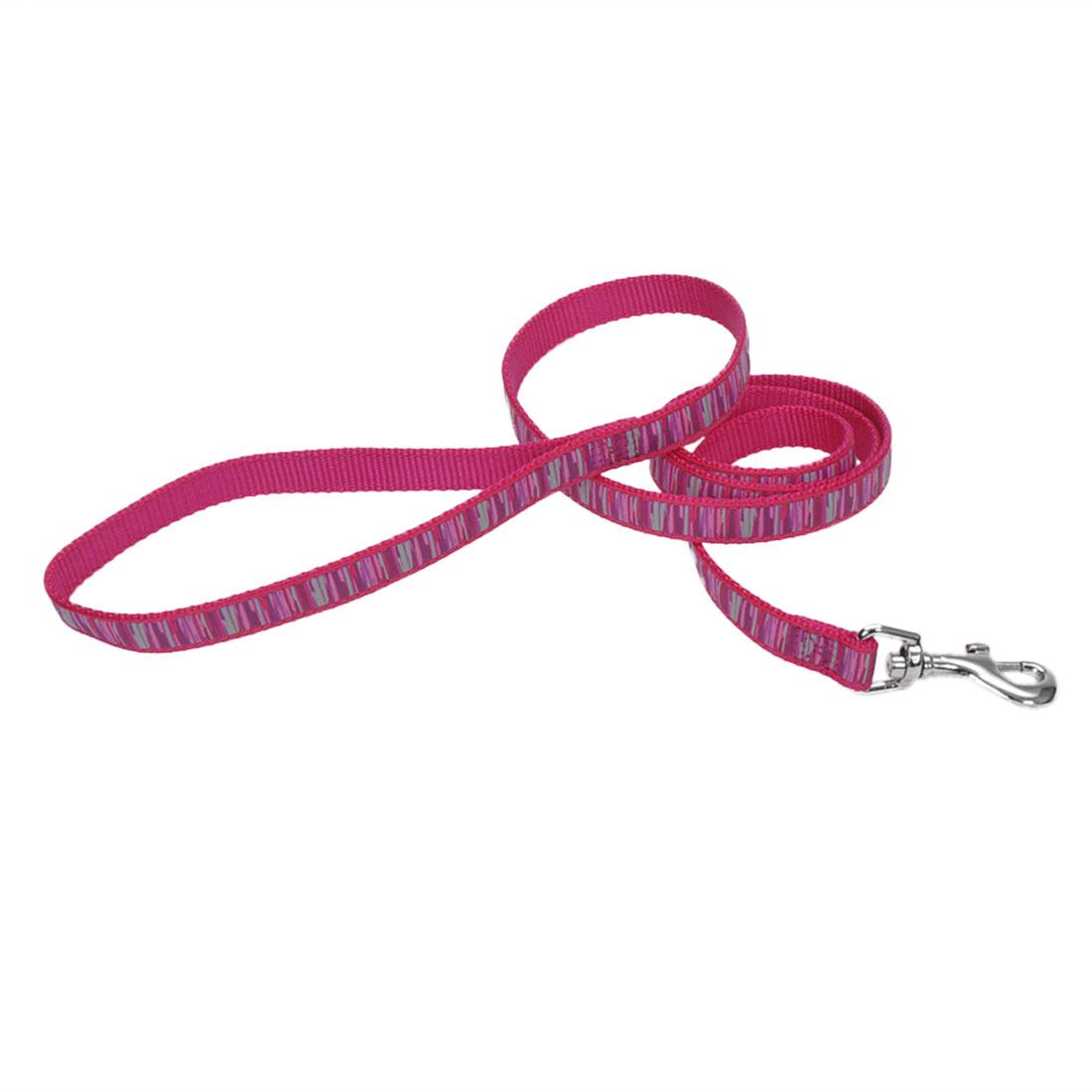 Ribbon Dog Leash, Pink Flamingo Stripe