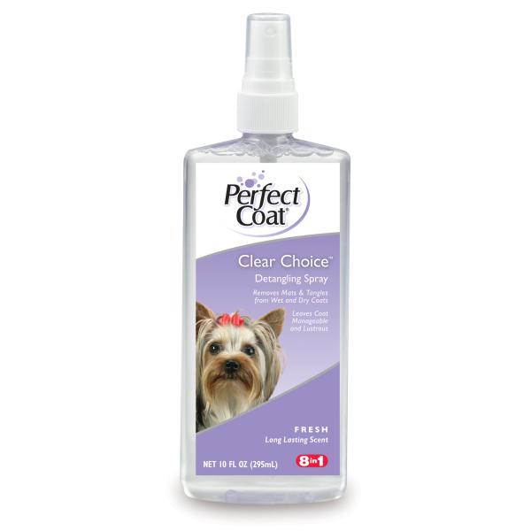 Perfect Coat Clear Choice Fresh Detangling Spray for Dogs, 10-oz