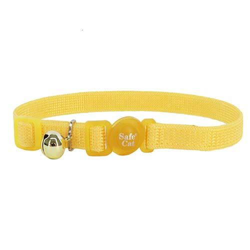 Safe Cat Adjustable Snag-Proof Breakaway Cat Collar, Banana Boat, 3/8-in x 8-12-in (Size: 3/8-in x 8-12-in)