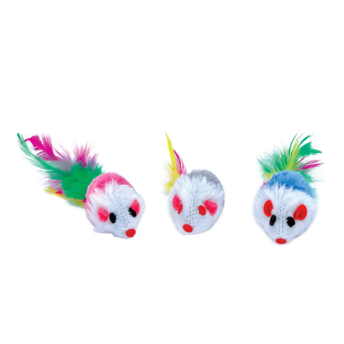 Turbo Mouse with Feathers Cat Toy, 81-count