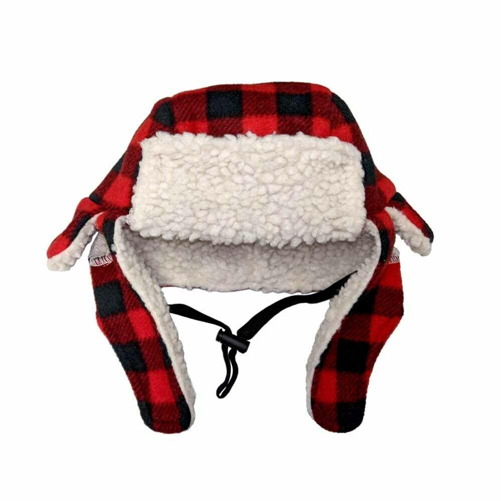 Ethical Fashion Pet Buffalo Dog Hat, Plaid Red, Medium/Large