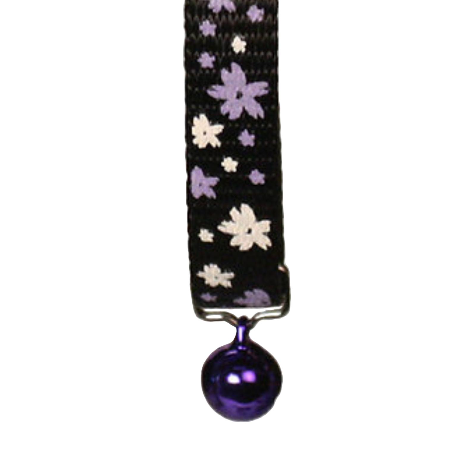 Goli Design Sakura Reflective Cat Collar, Purple