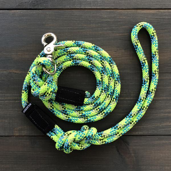 Wilderdog Quick Clip Dog Leash, Lime Reflective
