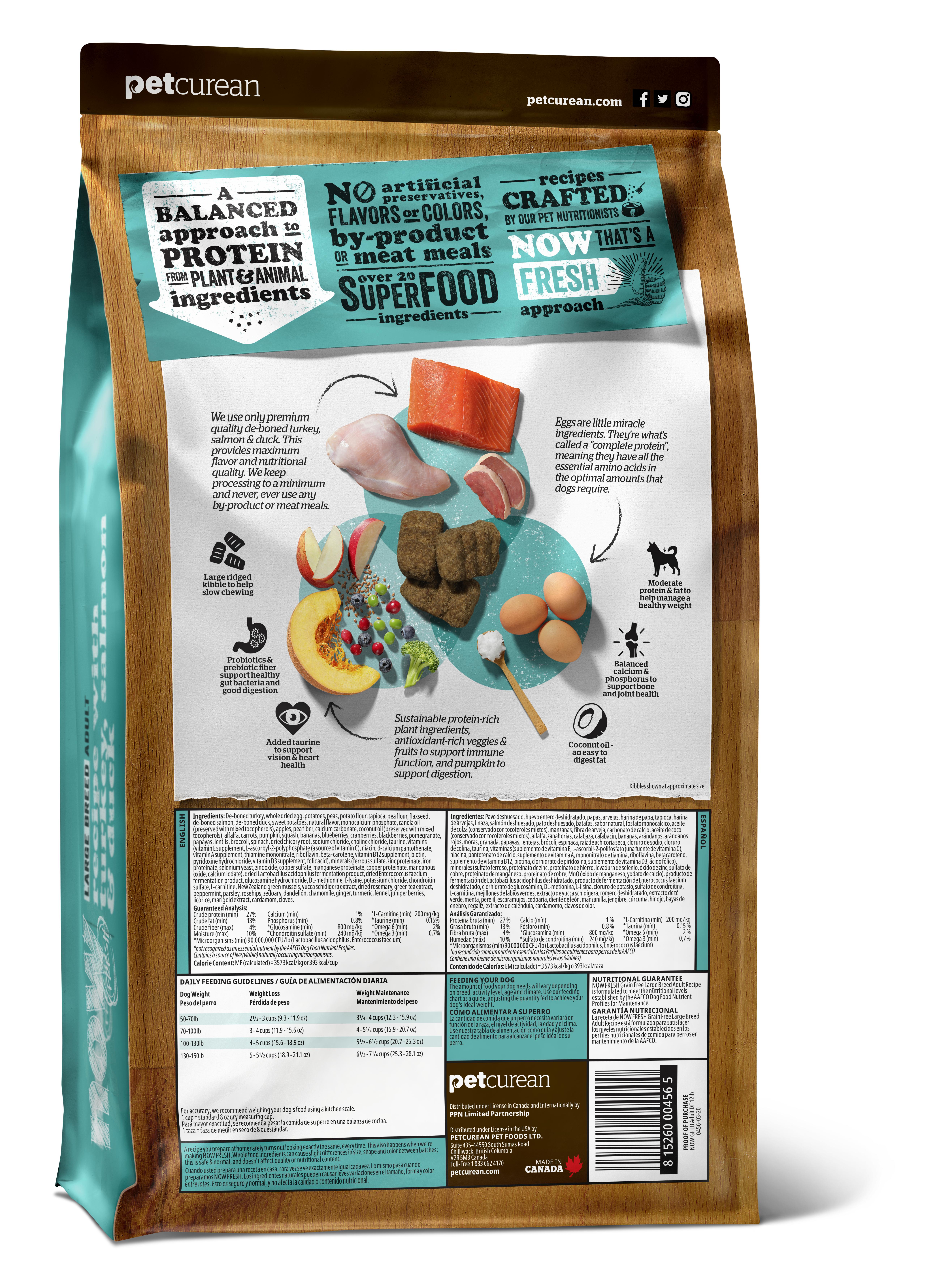 NOW FRESH Turkey, Salmon & Duck Large Breed Grain-Free Dry Dog Food, 25-lb