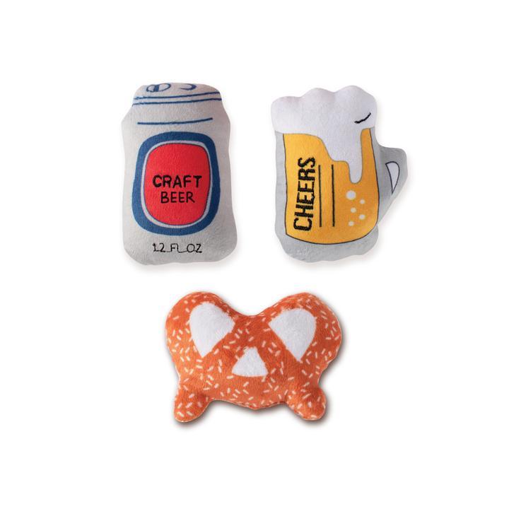 Pet Shop by Fringe Studio Beer Dog Toy, Mini, 3-pk