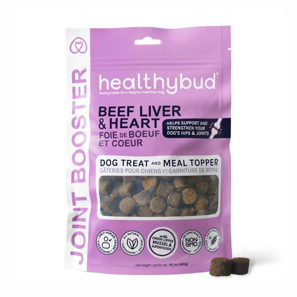 Healthybud Joint Booster Beef Liver & Heart Dog Treats & Food Topper, 14.1-oz