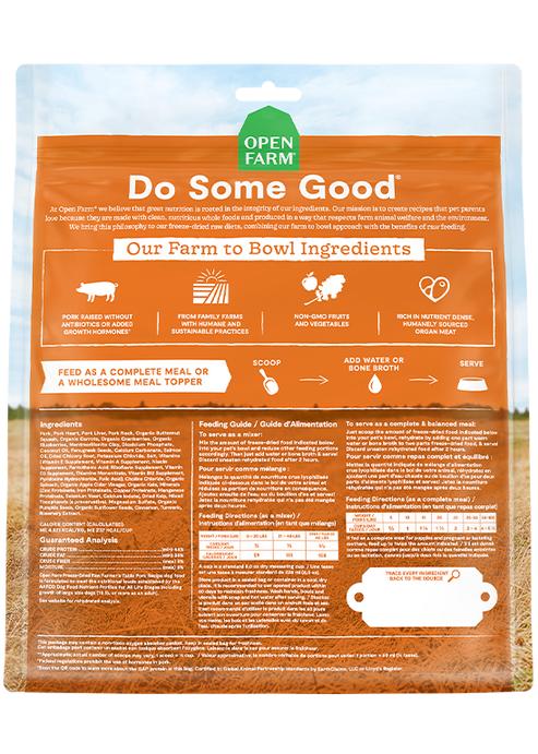 Open Farm Farmer's Table Pork Recipe Freeze-Dried Raw Dog Food, 22-oz