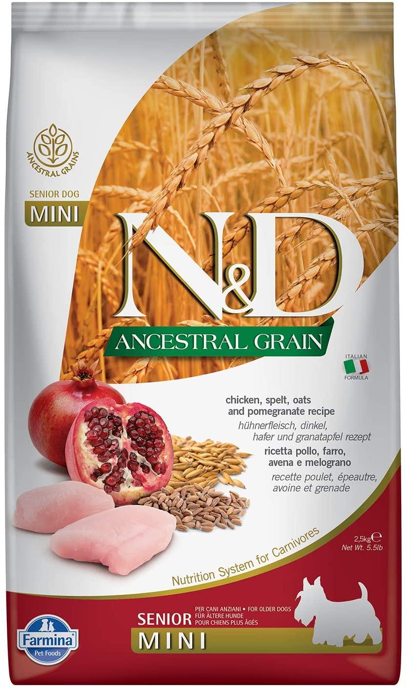 Farmina N&D Ancestral Grain Chicken & Pomegranate Senior Mini Dry Dog Food