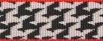 Bison Designs Adjustable Dog Collar, Houndstooth Black/White, 3/4-in x 10-15-in