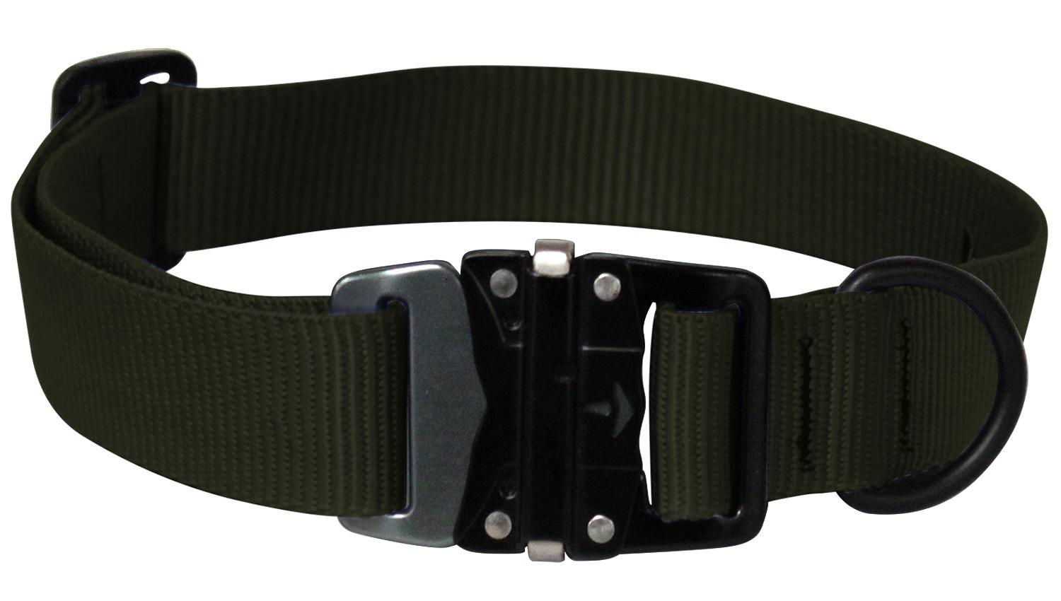 Bison Designs LoPro Dog Collar, Navy, 1.25-in x 15-24-in