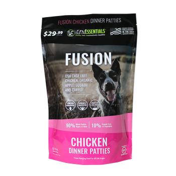 Vital Essentials Fusion Chicken Dinner Patties Frozen Dog Food