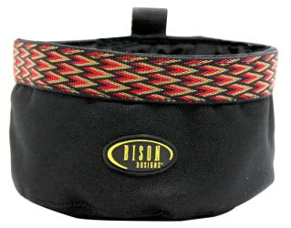 Bison Designs Mess-A-Round Pet Travel Bowl, Black, 1-L