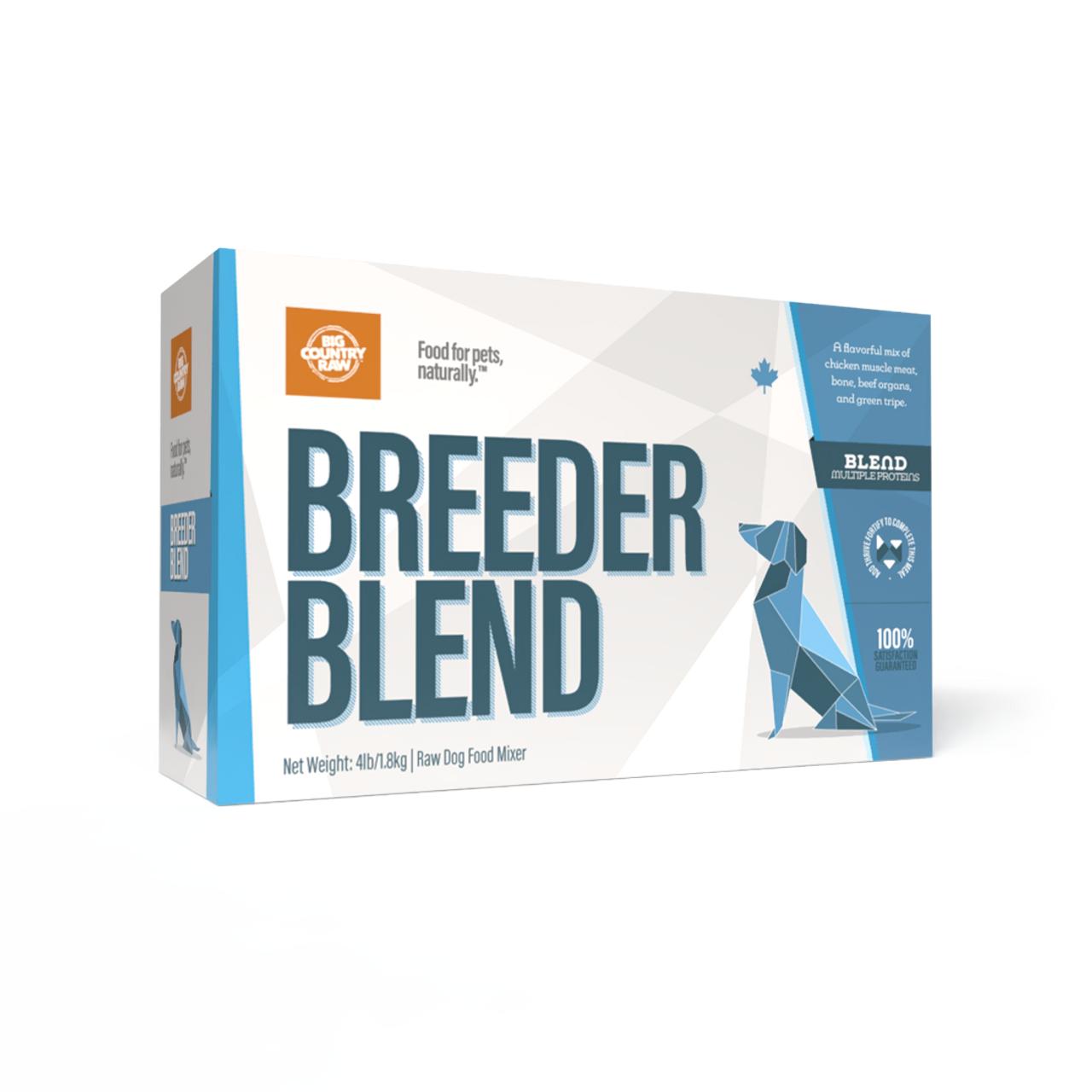 Big Country Raw Breeder Blend Frozen Dog Food Carton, 4-lb