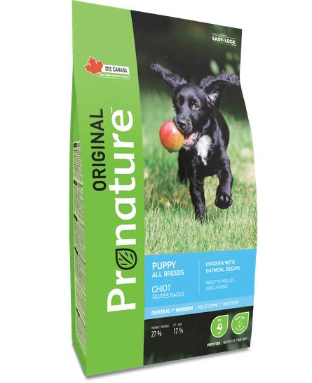 Pronature Original Recette au poulet et flocons d'avoine pour chiots Croquettes pour chiens, 25-lb