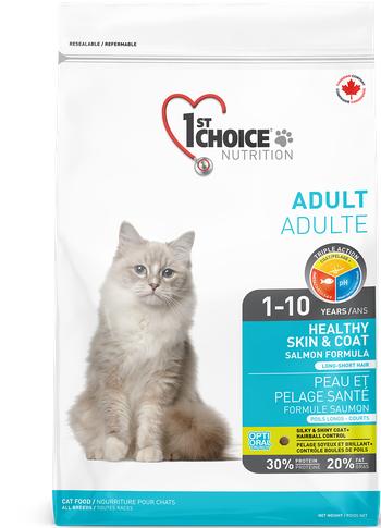 1st Choice Nutrition Healthy Skin & Coat Salmon Dry Cat Food, 12-lb