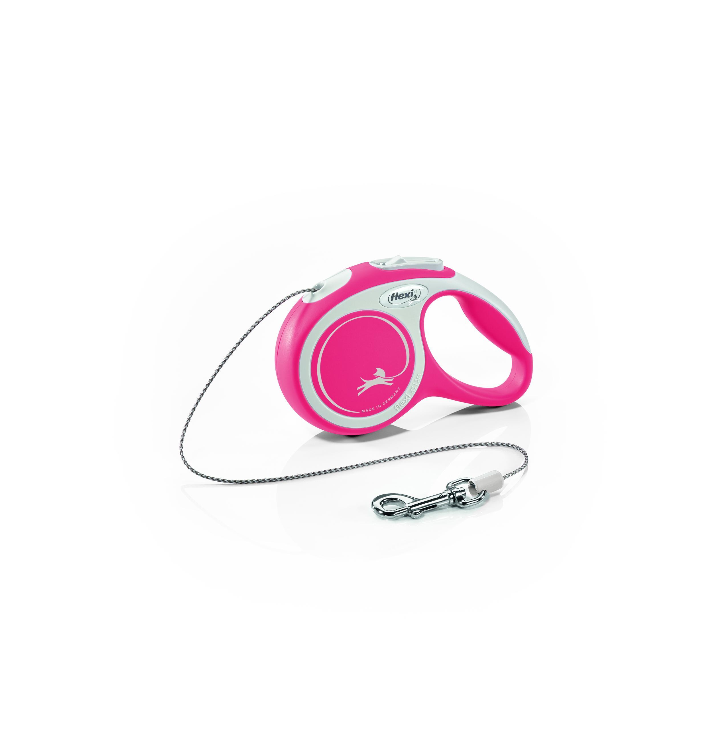 Flexi New Comfort Cord Dog Leash, Red, Medium, 26-ft