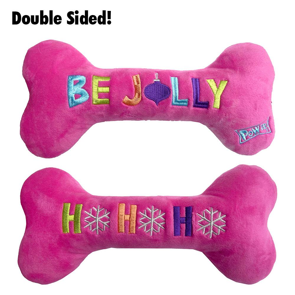 Huxley & Kent Power Plush Be Jolly Bone Dog Toy