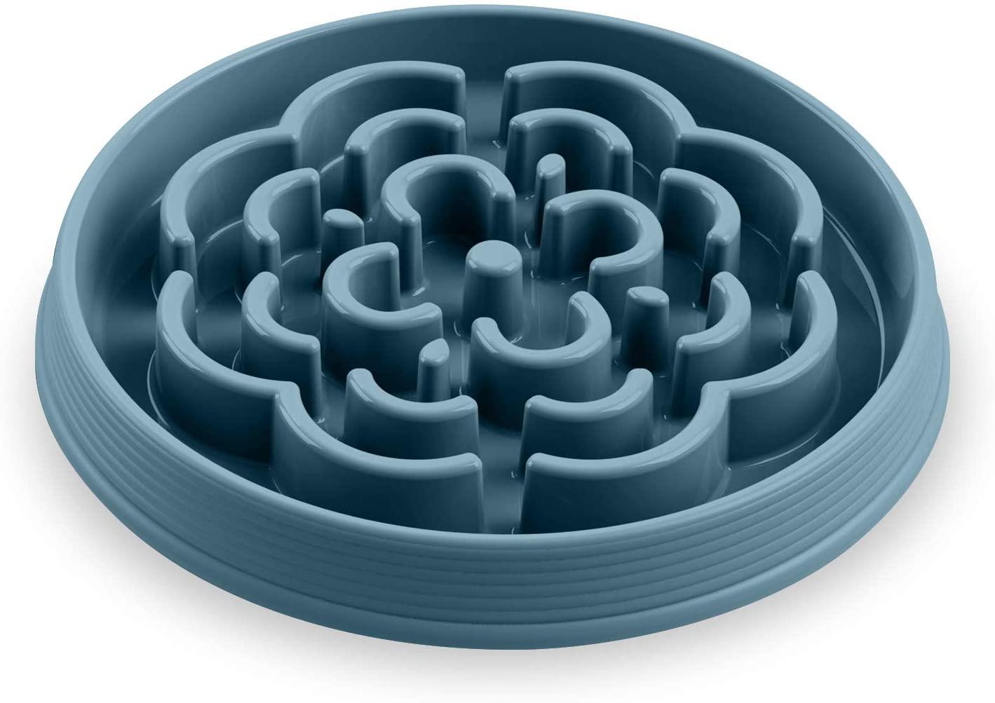 TarHong Slow Chow Medallion Pet Feeder, Teal, Large