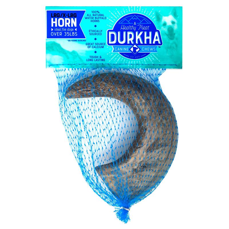 Durkha Dog Chew Buffalo Horn Dog Treats, Large/X-Large