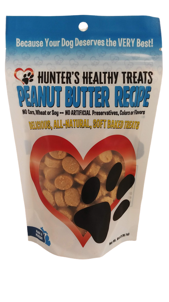 Hunter's Healthy Treats Training Peanut Butter Dog Treats, 6 -oz