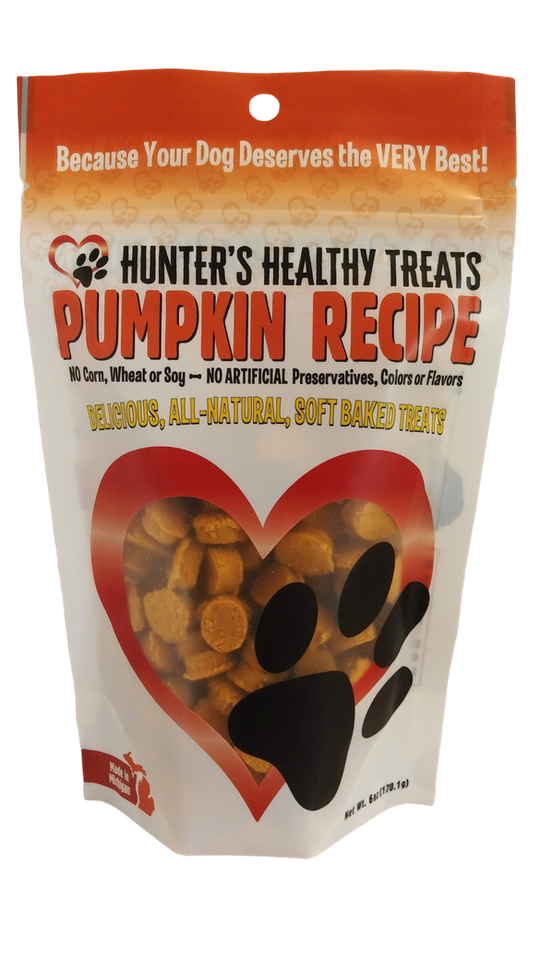 Hunter's Healthy Treats Pumpkin Training Treats Dog Treats, 6-oz