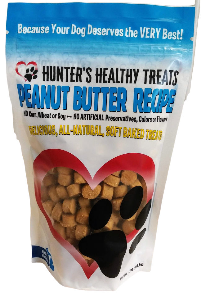 Hunter's Healthy Treats Peanut Butter Training Dog Treats, 13-oz