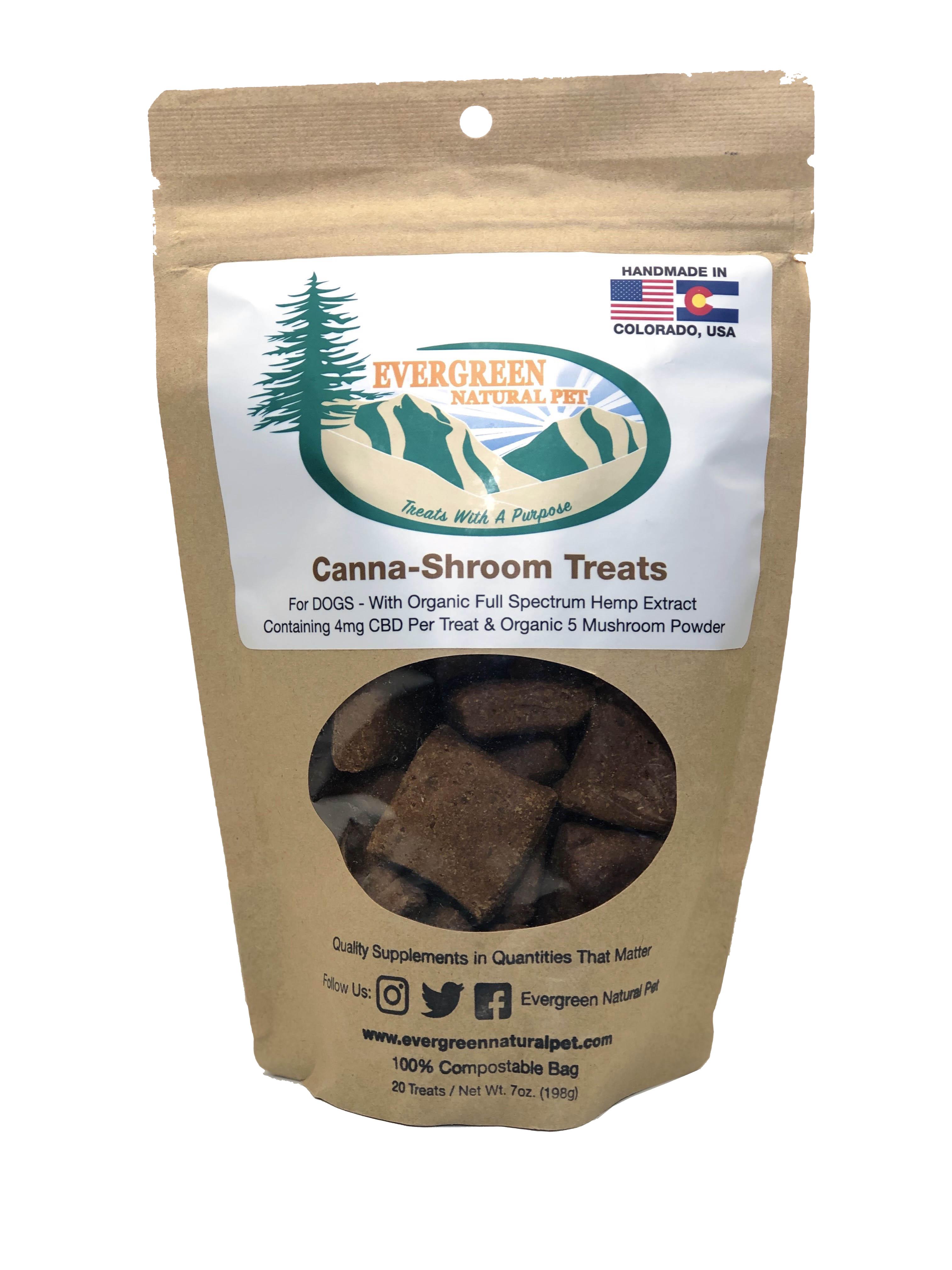 Evergreen Natural Pet Canna-Shroom   C B D   Dog Treats, 4mg