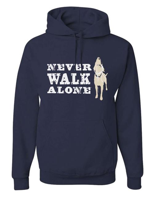 Dog Is Good Never Walk Alone Unisex Hoodie, Black