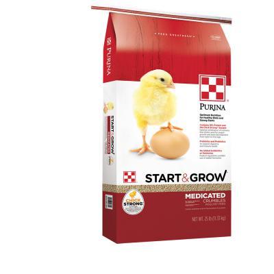 Purina MIlls Start & Grow Medicated Poultry Feed, 25-lb