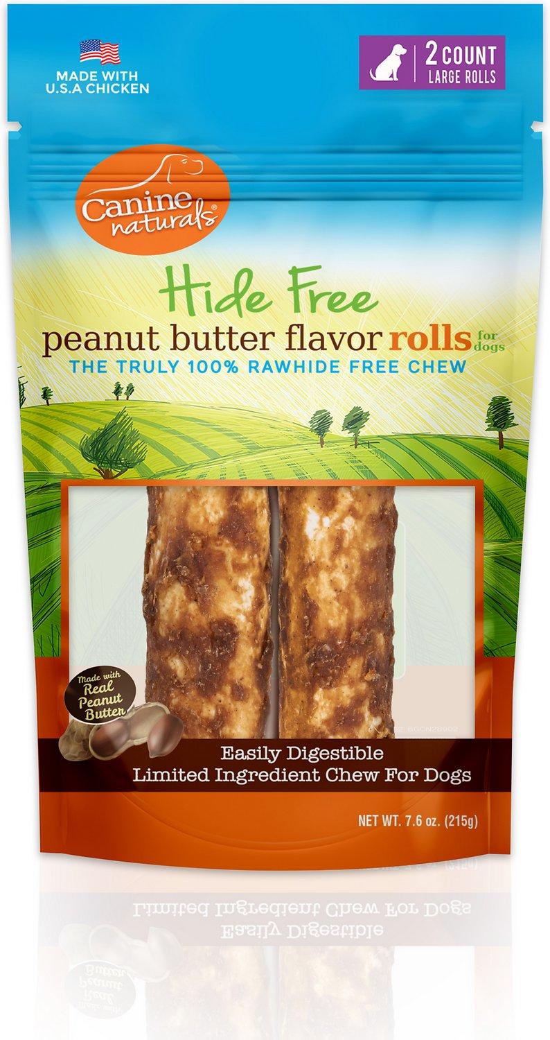 Canine Naturals Peanut Butter Roll Dog Treats, Large, 2-pk