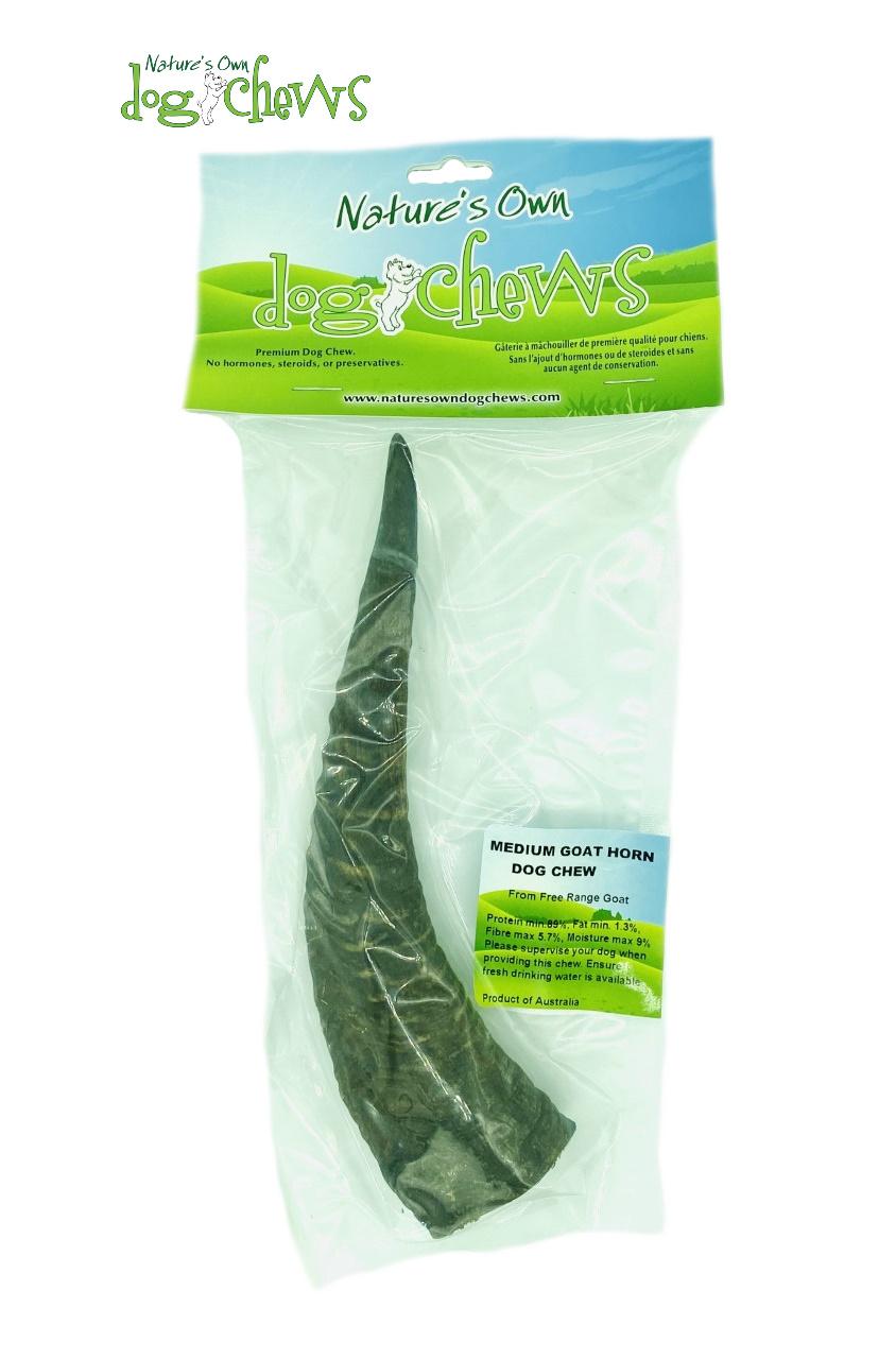 Nature's Own Dog Chews Goat Horn Dog Treats, Medium