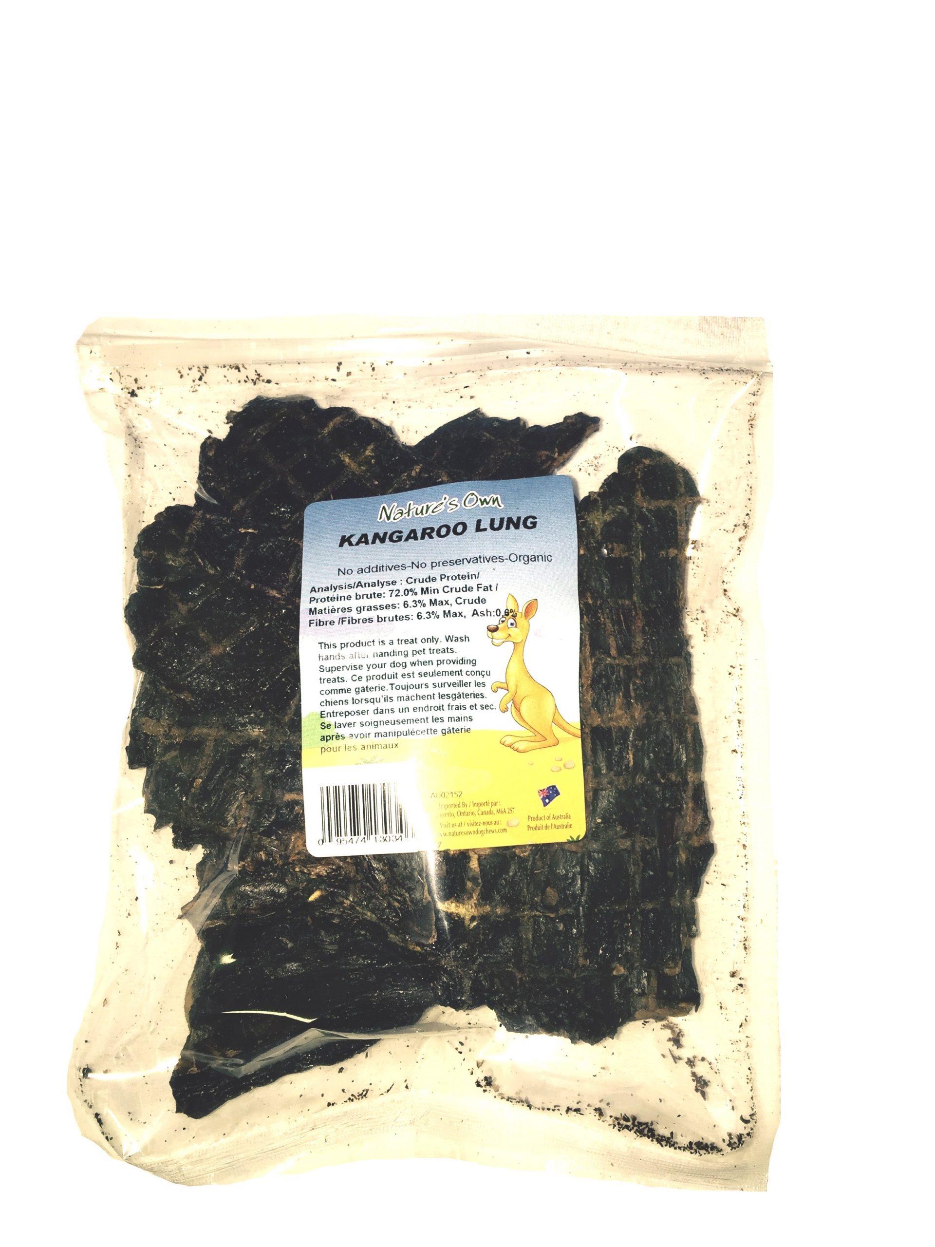 Nature's Own Dog Chews Kangaroo Lung Dog Treats, 227-gram