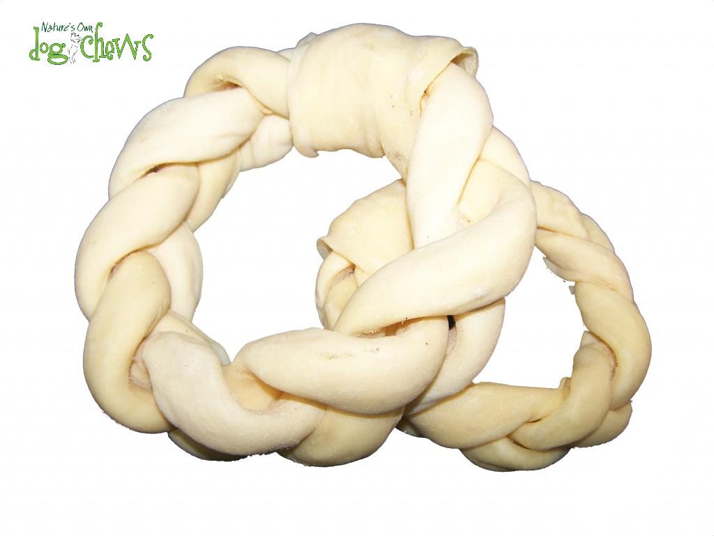 Nature's Own Dog Chews Braided Donut Dog Treats, 7-8-in