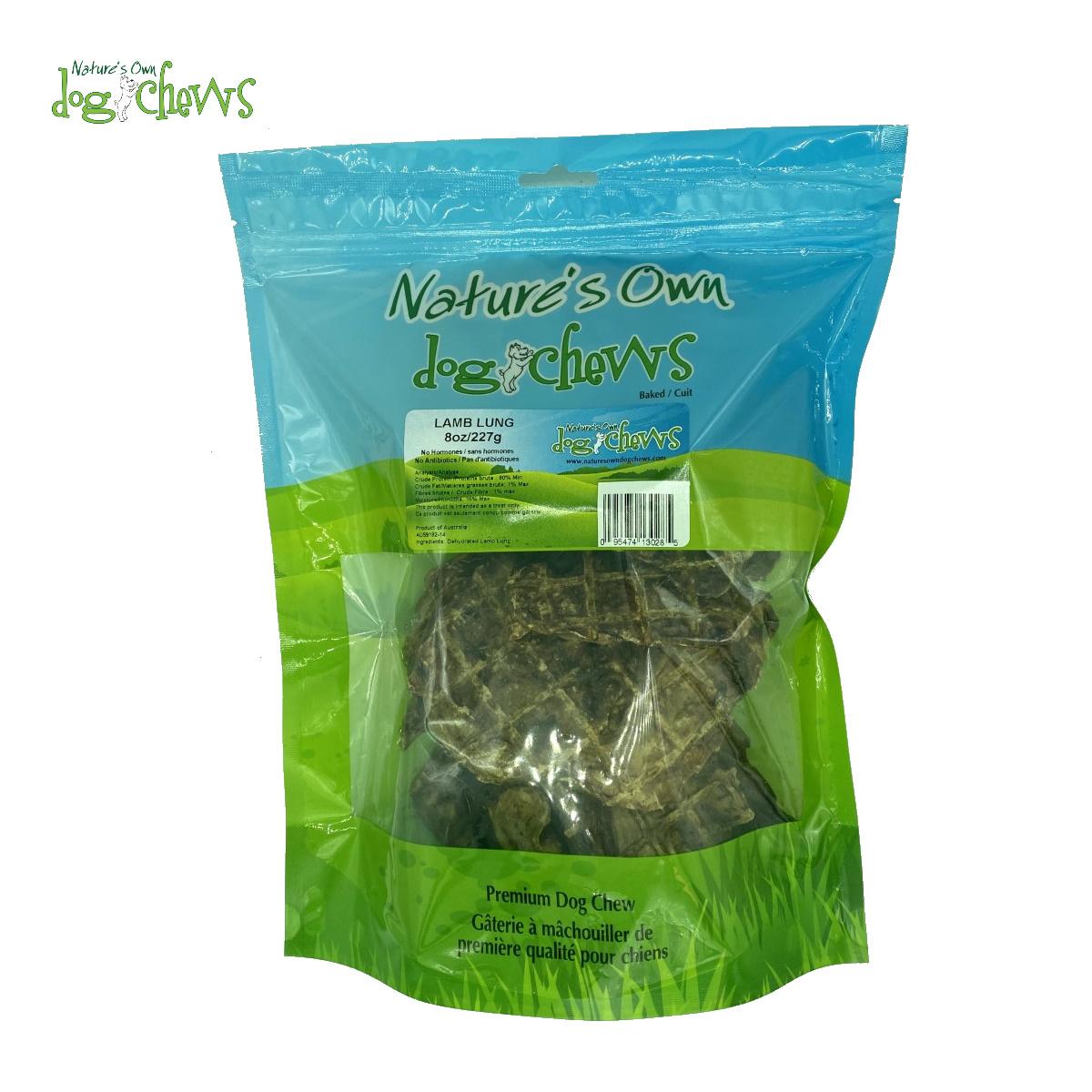 Nature's Own Dog Chews Lamb Lung Chew Dog Treats, 8-oz