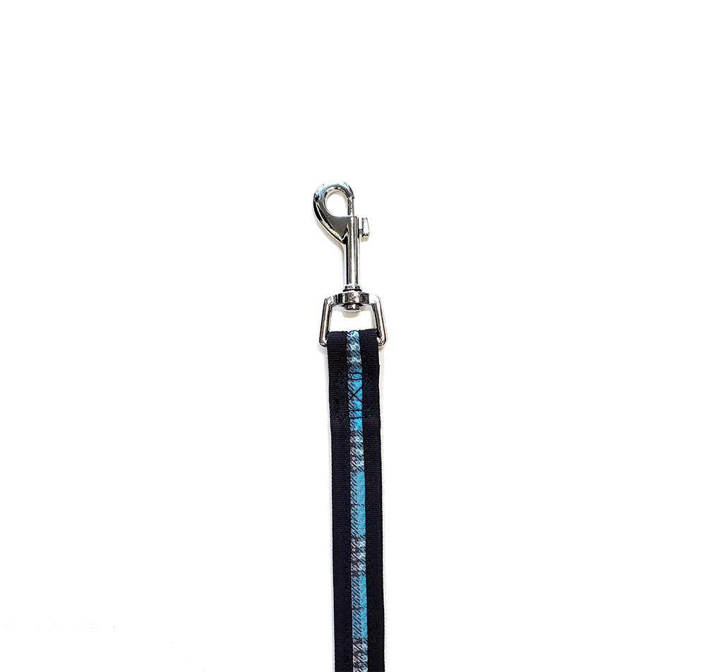 Bark Appeal Mesh Dog Leash, Blue Plaid
