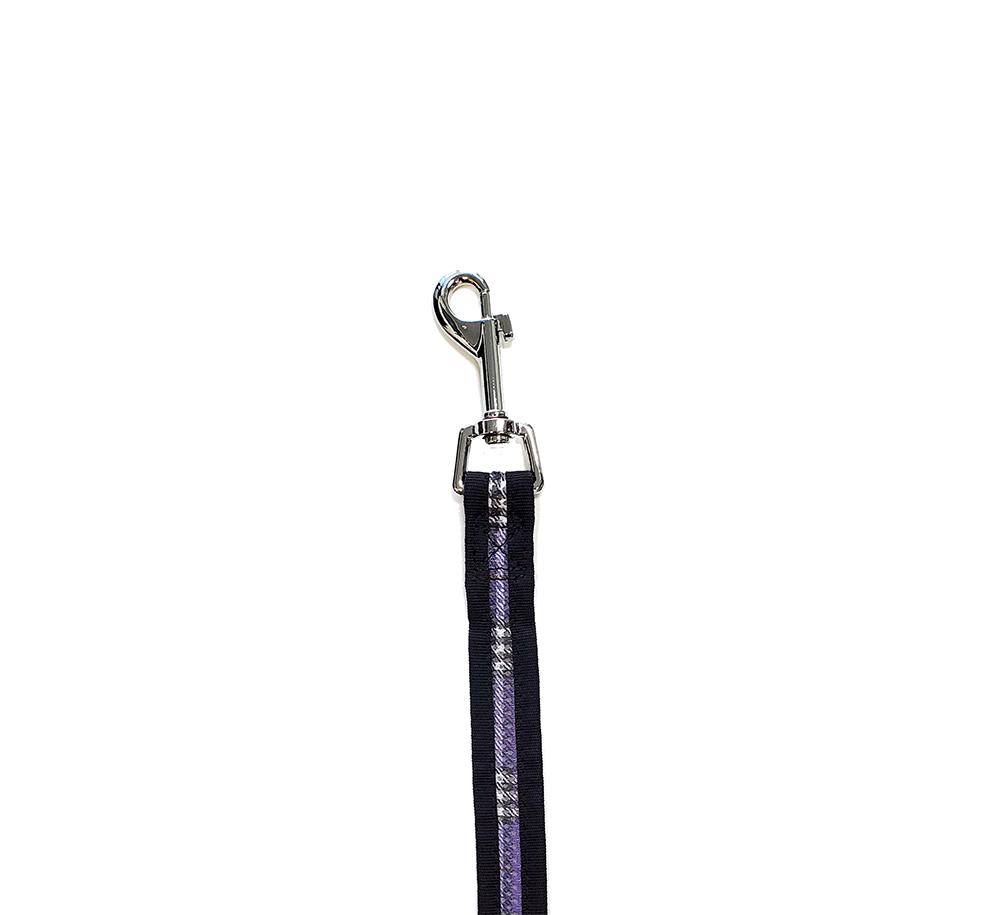 Bark Appeal Mesh Dog Leash, Lavender Plaid, 3/4-in x 5-ft